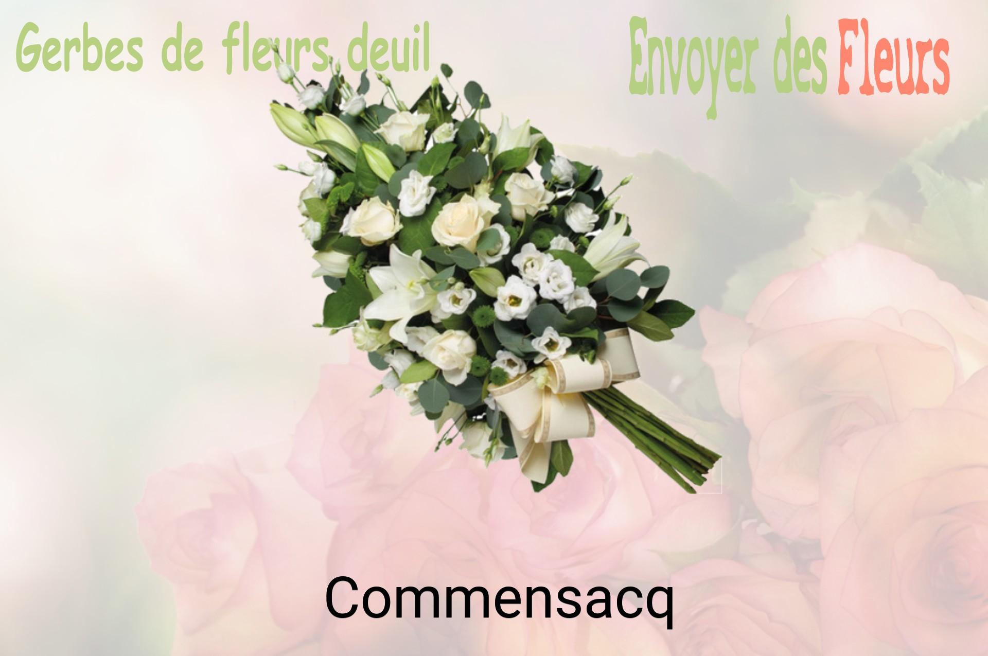 Gerbe de fleurs de deuil livrée à Commensacq
